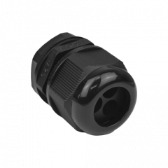 25mm Nylon Cable Gland Black- 3 Hole