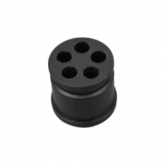 25mm x 5 Hole Nylon Cable Gland Insert - Black